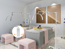 Load image into Gallery viewer, CHICLUX Lash Light for Eyelash Tech, 28 Inch Foldable Floor Lash Lamp for Eyelash Extensions, Dimmable LED Half Moon Lash Light with Phone Holder and Wheeled Base, Esthetician Light for Eyelash, Tattoo