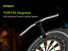 Load image into Gallery viewer, STASUN LED Dartboard Light, Foldable Dartboard Lighting System for The Entire Board, Professional Dart Accessories with Adjustable Angle and Brightness, No Side Glare