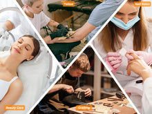 Load image into Gallery viewer, CHICLUX Lash Light for Eyelash Tech, 28 Inch Foldable Floor Lash Lamp for Eyelash Extensions, Dimmable LED Half Moon Lash Light with Phone Holder and Wheeled Base, Esthetician Light for Eyelash, Tattoo