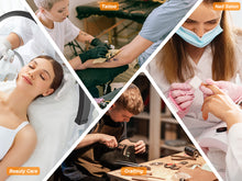 Load image into Gallery viewer, CHICLUX Lash Light for Eyelash Tech, 22 Inch Foldable Floor Lash Lamp for Eyelash Extensions, Dimmable LED Half Moon Lash Light with Phone Holder and Wheeled Base, Esthetician Light for Eyelash, Tattoo