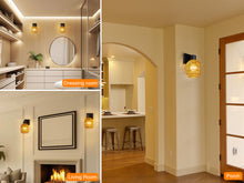 Load image into Gallery viewer, CHICLUX Rechargeable Battery Operated Sconces Set of Two with Remote, RGB 12 Colors Dimmable Rattan Boho Lights, Wireless Rustic Wall Lamp with 3 Timer, Farmhouse Rattan Wall Lighting for Bedroom