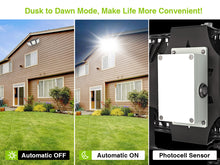 Load image into Gallery viewer, LED Flood Lights Outdoor, STASUN Max Series 150W 15000LM 6000K Dusk to Dawn Outdoor Lighting with Photocell, IP66 Waterproof, 3 Heads Adjustable Wide Outside Lighting for Parking Lot, Yard, Street, Stadium