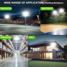 Load image into Gallery viewer, LED Flood Light Outdoor, STASUN Max Series 150W 15000lm 6000K Daylight White IP66 Waterproof, Stadium Lighting Commercial Parking Lot Light, Black