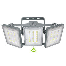 Load image into Gallery viewer, LED Flood Lights Outdoor, STASUN Max Series 150W 15000LM 6000K Dusk to Dawn Outdoor Lighting with Photocell, IP66 Waterproof, 3 Heads Adjustable Wide Outside Lighting for Parking Lot, Yard, Street, Stadium