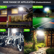 Load image into Gallery viewer, LED Flood Light Outdoor, STASUN Max Series 150W 15000lm 6000K Daylight White IP66 Waterproof, Stadium Lighting Commercial Parking Lot Light, Gray