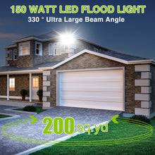 Load image into Gallery viewer, LED Flood Light Outdoor, STASUN Max Series 150W 15000lm 6000K Daylight White IP66 Waterproof, Stadium Lighting Commercial Parking Lot Light, Gray
