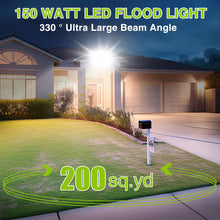 Load image into Gallery viewer, LED Flood Light Outdoor, STASUN Max Series 150W 15000lm 6000K Daylight White IP66 Waterproof, Stadium Lighting Commercial Parking Lot Light, Black
