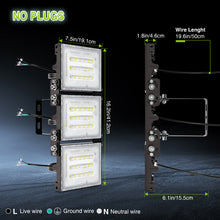 Load image into Gallery viewer, STASUN 2 Pack 150W LED Flood Lights, Mini Series Outdoor Floodlight, 15000LM 6000K Daylight White IP66 Waterproof 3 Adjustable Heads