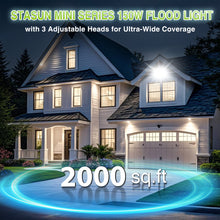 Load image into Gallery viewer, STASUN 2 Pack 150W LED Flood Lights, Mini Series Outdoor Floodlight, 15000LM 6000K Daylight White IP66 Waterproof 3 Adjustable Heads