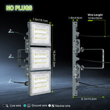 Load image into Gallery viewer, STASUN 2 Pack 150W LED Flood Lights, Mini Series Outdoor Floodlight, 15000LM 6000K Daylight White IP66 Waterproof 3 Adjustable Heads