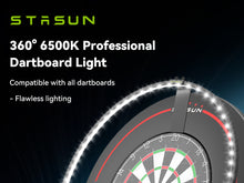 Load image into Gallery viewer, STASUN 360° Dartboard Light,White LED Darts Lighting,Dimmable Dart Board Surround Ring Lighting System, 24W 6500K Magnetic Darts Light and Accessories for The Whole Board