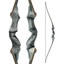 Load image into Gallery viewer, Black Hunter Takedown Longbow, Left Hand Bow 60" Wooden Archery Bow Hunting Bow for Outdoor Training Practice