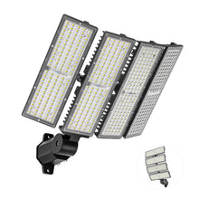 Load image into Gallery viewer, LED 400W Parking Lot Light, Outdoor Street Light, Optional Photocell 60,000LM, POLE MOUNT / WALL MOUNT, 2-Head Adjustable, 360° Rotation & 120° Tilt, Horizontal/Vertical Mount, IP66, 100–277V, ETL, Hardwired(副本)