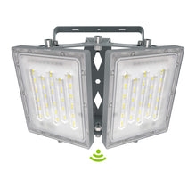 Load image into Gallery viewer, LED Flood Lights Outdoor, STASUN Max Series 200W 20000LM 6000K Dusk to Dawn Outdoor Lighting with Photocell, IP66 Waterproof, 2 Heads Adjustable Wide Outside Lighting for Parking Lot, Yard, Street, Stadium