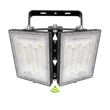 Load image into Gallery viewer, LED Flood Lights Outdoor, STASUN Max Series 200W 20000LM 6000K Dusk to Dawn Outdoor Lighting with Photocell, IP66 Waterproof, 2 Heads Adjustable Wide Outside Lighting for Parking Lot, Yard, Street, Stadium