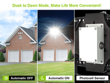 Load image into Gallery viewer, LED Flood Lights Outdoor, STASUN Max Series 300W 30000LM 6000K Dusk to Dawn Outdoor Lighting with Photocell, IP66 Waterproof, 3 Heads Adjustable Wide Outside Lighting for Parking Lot, Yard, Street, Stadium