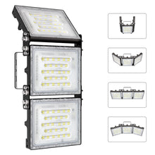 Load image into Gallery viewer, STASUN 2 Pack 300W LED Flood Lights, Mini Series Outdoor Floodlight, 30000LM 6000K Daylight White, IP66 Waterproof, 3 Adjustable Heads