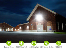 Load image into Gallery viewer, LED Flood Lights Outdoor, STASUN Max Series 300W 30000LM 6000K Dusk to Dawn Outdoor Lighting with Photocell, IP66 Waterproof, 3 Heads Adjustable Wide Outside Lighting for Parking Lot, Yard, Street, Stadium