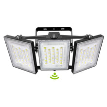 Load image into Gallery viewer, LED Flood Lights Outdoor, STASUN Max Series 300W 30000LM 6000K Dusk to Dawn Outdoor Lighting with Photocell, IP66 Waterproof, 3 Heads Adjustable Wide Outside Lighting for Parking Lot, Yard, Street, Stadium