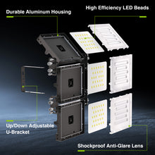 Load image into Gallery viewer, STASUN 300W LED Flood Light, Mini Series Outdoor Floodlight, 30000LM 6000K Daylight White, IP66 Waterproof, 3 Adjustable Heads