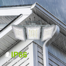 Load image into Gallery viewer, LED Flood Lights Outdoor, STASUN Max Series 300W 30000LM 6000K Dusk to Dawn Outdoor Lighting with Photocell, IP66 Waterproof, 3 Heads Adjustable Wide Outside Lighting for Parking Lot, Yard, Street, Stadium