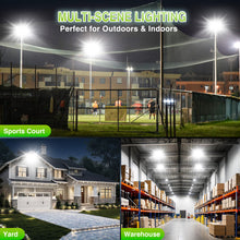 Load image into Gallery viewer, STASUN 2 Pack 300W LED Flood Lights, Mini Series Outdoor Floodlight, 30000LM 6000K Daylight White, IP66 Waterproof, 3 Adjustable Heads