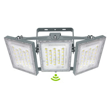 Load image into Gallery viewer, LED Flood Lights Outdoor, STASUN Max Series 300W 30000LM 6000K Dusk to Dawn Outdoor Lighting with Photocell, IP66 Waterproof, 3 Heads Adjustable Wide Outside Lighting for Parking Lot, Yard, Street, Stadium