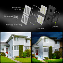 Load image into Gallery viewer, STASUN Max Series 400W Flood Lights Outdoor, 40000lm Bright LED Work Light with Plug, 6000K Daylight White LED Flood Light Outdoor, IP66 Waterproof Security Lights Yard Lights for Yard Garage Stadium