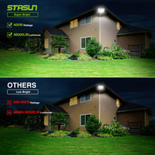 Load image into Gallery viewer, STASUN Max Series 400W Flood Lights Outdoor, 40000lm Bright LED Work Light with Plug, 6000K Daylight White LED Flood Light Outdoor, IP66 Waterproof Security Lights Yard Lights for Yard Garage Stadium