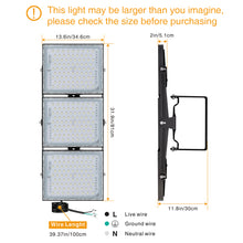 Load image into Gallery viewer, STASUN Pro Series 450W LED Flood Light, 5000K, Black