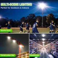Load image into Gallery viewer, STASUN 2 Pack 480W LED Flood Lights, Mini Series Exterior Floodlights, 48000LM 6000K Daylight White IP66 Waterproof 3 Adjustable Panels