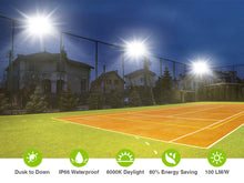 Load image into Gallery viewer, LED Flood Lights Outdoor, STASUN Max Series 480W 48000LM 6000K Dusk to Dawn Outdoor Lighting with Photocell, IP66 Waterproof, 3 Heads Adjustable Wide Outside Lighting for Parking Lot, Yard, Street, Stadium