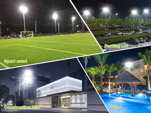 Load image into Gallery viewer, LED Flood Lights Outdoor, STASUN Max Series 480W 48000LM 6000K Dusk to Dawn Outdoor Lighting with Photocell, IP66 Waterproof, 3 Heads Adjustable Wide Outside Lighting for Parking Lot, Yard, Street, Stadium
