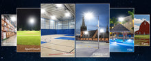Load image into Gallery viewer, LED Flood Light Outdoor, STASUN Max Series 480W 48000lm 6000K Daylight White IP66 Waterproof, Stadium Lighting Commercial Parking Lot Light, Gray