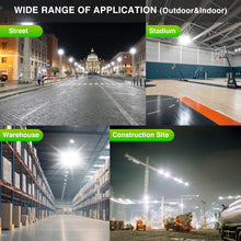 Load image into Gallery viewer, LED Flood Light Outdoor, STASUN Max Series 480W 48000lm 6000K Daylight White IP66 Waterproof, Stadium Lighting Commercial Parking Lot Light, Gray