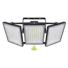 Load image into Gallery viewer, LED Flood Lights Outdoor, STASUN Max Series 480W 48000LM 6000K Dusk to Dawn Outdoor Lighting with Photocell, IP66 Waterproof, 3 Heads Adjustable Wide Outside Lighting for Parking Lot, Yard, Street, Stadium