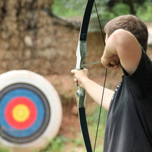Load image into Gallery viewer, Black Hunter Takedown Longbow, Left Hand Bow 60" Wooden Archery Bow Hunting Bow for Outdoor Training Practice