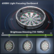 Load image into Gallery viewer, STASUN 360° Dartboard Light,White LED Darts Lighting,Dimmable Dart Board Surround Ring Lighting System,12W 6500K Magnetic Darts Light and Accessories for The Whole Board