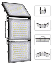 Load image into Gallery viewer, STASUN 2 Pack 600W LED Flood Light, Mini Series Stadium Light, 60000LM 6000K Daylight White IP66 Waterproof 3 Adjustable Panels
