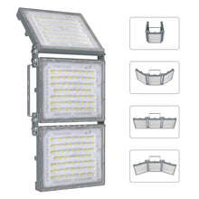 Load image into Gallery viewer, STASUN 600W LED Flood Light, Mini Series Stadium Light, 60000LM 6000K Daylight White, IP66 Waterproof, 3 Adjustable Panels