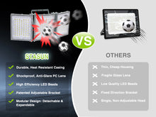 Load image into Gallery viewer, STASUN 600W LED Flood Light, Mini Series Stadium Light, 60000LM 6000K Daylight White, IP66 Waterproof, 3 Adjustable Panels