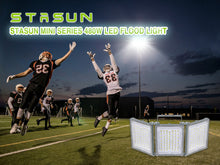 Load image into Gallery viewer, STASUN 600W LED Flood Light, Mini Series Stadium Light, 60000LM 6000K Daylight White, IP66 Waterproof, 3 Adjustable Panels