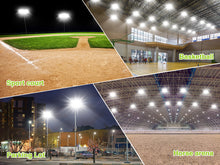 Load image into Gallery viewer, STASUN 600w 90000lm Stadium Lights Outdoor Led – Ultra Series High Power Spotlight, ETL Certified, 5000K Daylight, 45° Beam, 100-277V, IP66 Waterproof Flood Lights for Arena, Sports Field, Parking Lot