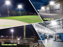 Load image into Gallery viewer, LED Flood Lights Outdoor, STASUN Max Series 600W 60000LM 6000K Dusk to Dawn Outdoor Lighting with Photocell, IP66 Waterproof, 3 Heads Adjustable Wide Outside Lighting for Parking Lot, Yard, Street, Stadium