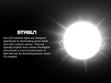 Load image into Gallery viewer, STASUN 600w 90000lm Stadium Lights Outdoor Led – Ultra Series High Power Spotlight, ETL Certified, 5000K Daylight, 45° Beam, 100-277V, IP66 Waterproof Flood Lights for Arena, Sports Field, Parking Lot
