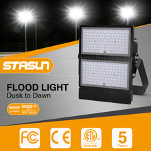 Load image into Gallery viewer, STASUN 600W 90000LM Dusk to Dawn LED Stadium Flood Lights - Photocell, Professional Grade Security Lights, Energy-Efficient, 5000K for Yard, Stadium, Courts, Commercial, Parking Lot
