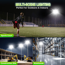 Load image into Gallery viewer, STASUN 600W LED Flood Light, Mini Series Stadium Light, 60000LM 6000K Daylight White, IP66 Waterproof, 3 Adjustable Panels