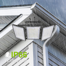 Load image into Gallery viewer, LED Flood Lights Outdoor, STASUN Max Series 600W 60000LM 6000K Dusk to Dawn Outdoor Lighting with Photocell, IP66 Waterproof, 3 Heads Adjustable Wide Outside Lighting for Parking Lot, Yard, Street, Stadium