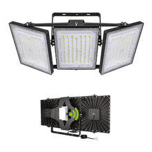 Load image into Gallery viewer, LED Flood Lights Outdoor, STASUN Max Series 600W 60000LM 6000K Dusk to Dawn Outdoor Lighting with Photocell, IP66 Waterproof, 3 Heads Adjustable Wide Outside Lighting for Parking Lot, Yard, Street, Stadium