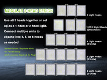 Load image into Gallery viewer, STASUN 600W LED Flood Light, Mini Series Stadium Light, 60000LM 6000K Daylight White, IP66 Waterproof, 3 Adjustable Panels